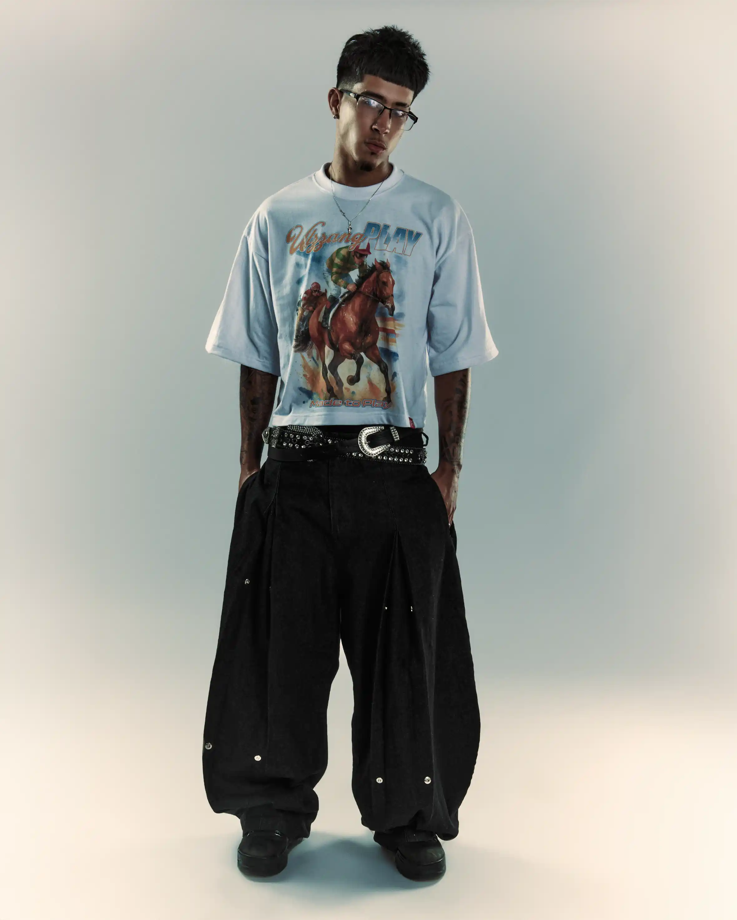 THE PLAY BOTTOMS WASHED BLACK JEANS