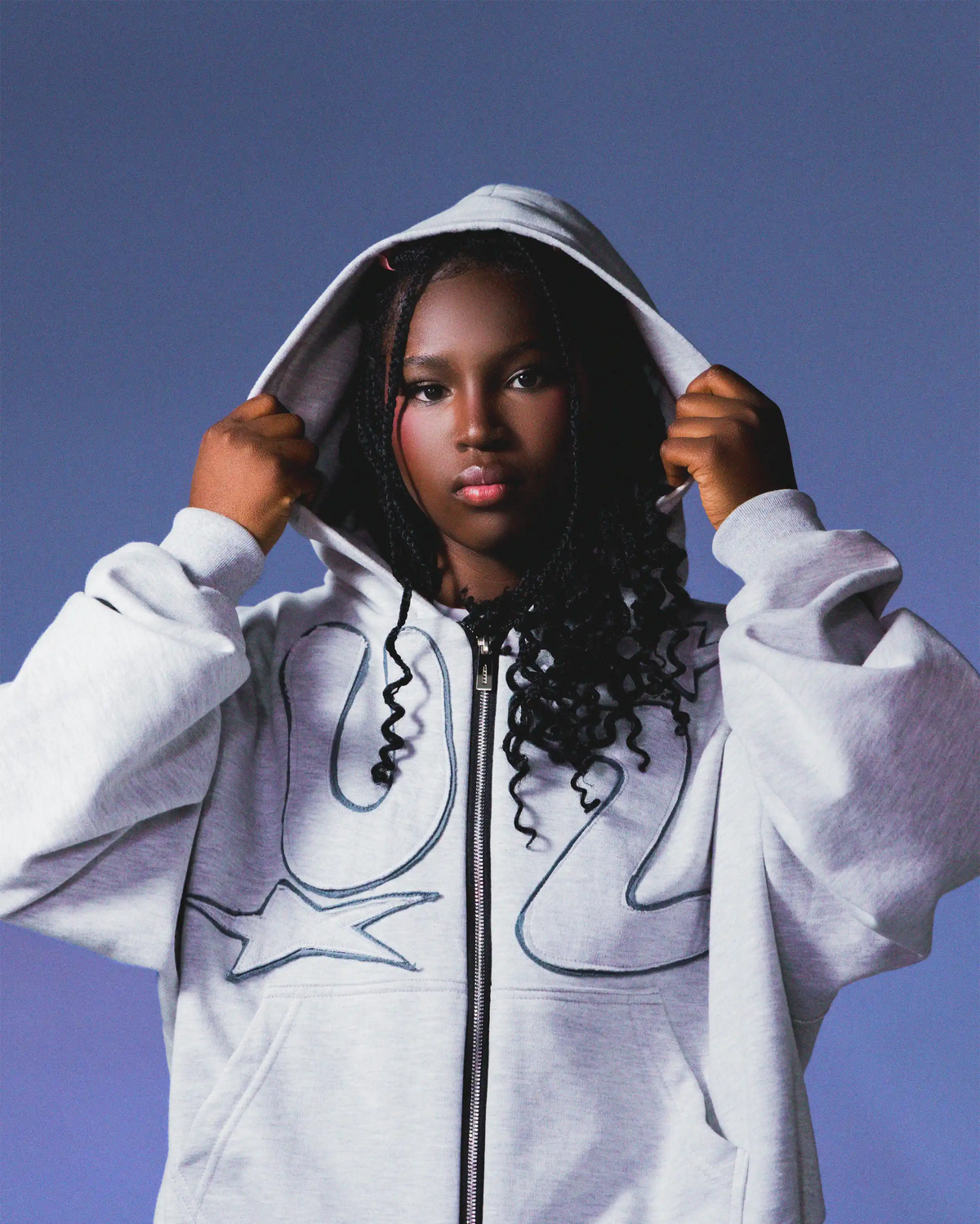 Play Zip Hoodie Gris