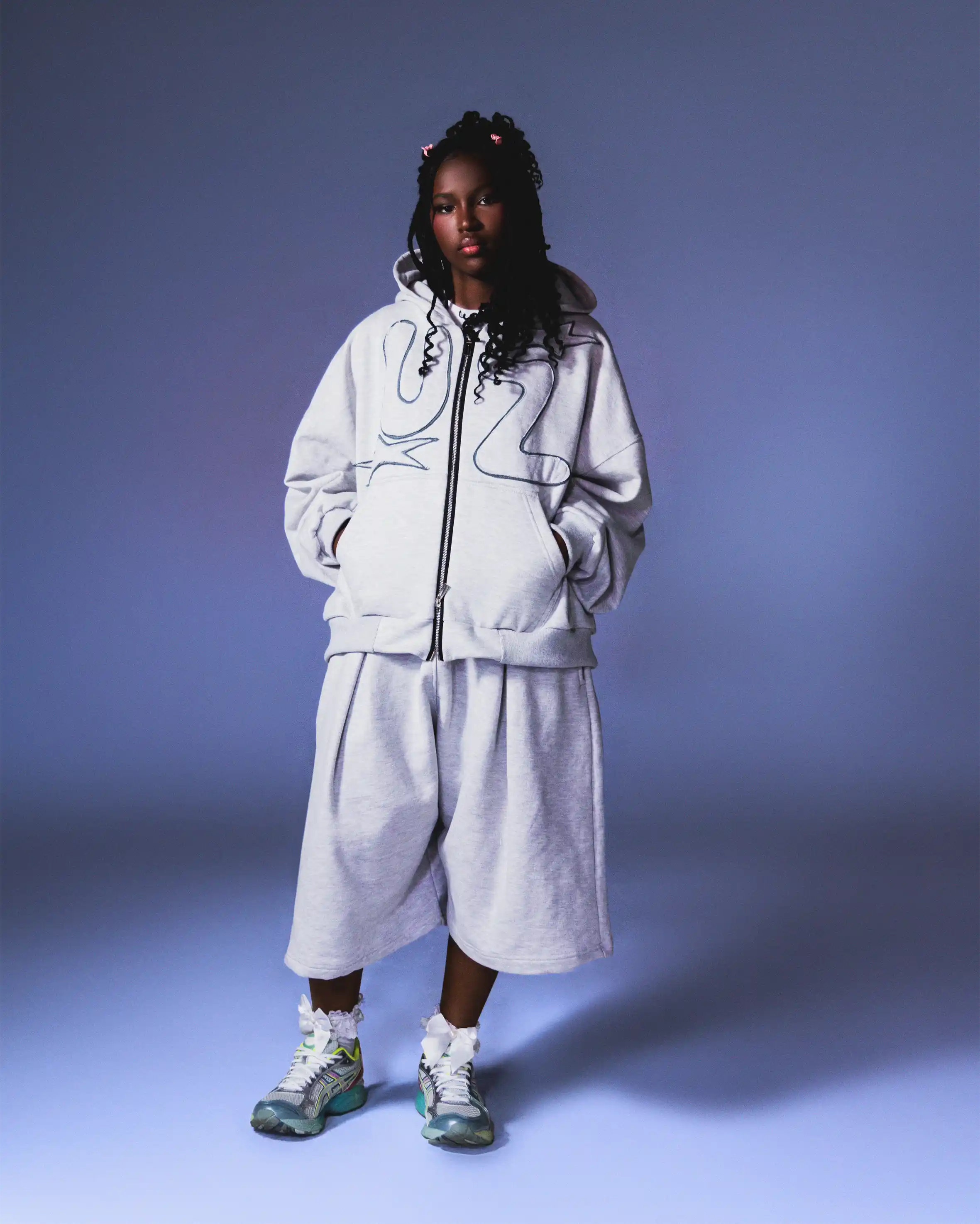 Play Zip Hoodie Gris