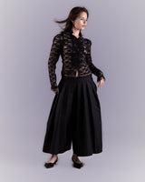 Yin Lace Top Manga Larga